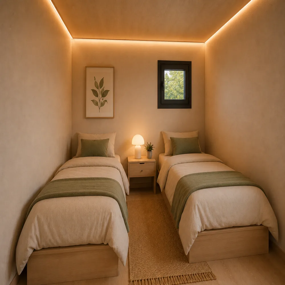Segundo dormitorio de CABYNE DOUBLE SIX, con dos camas