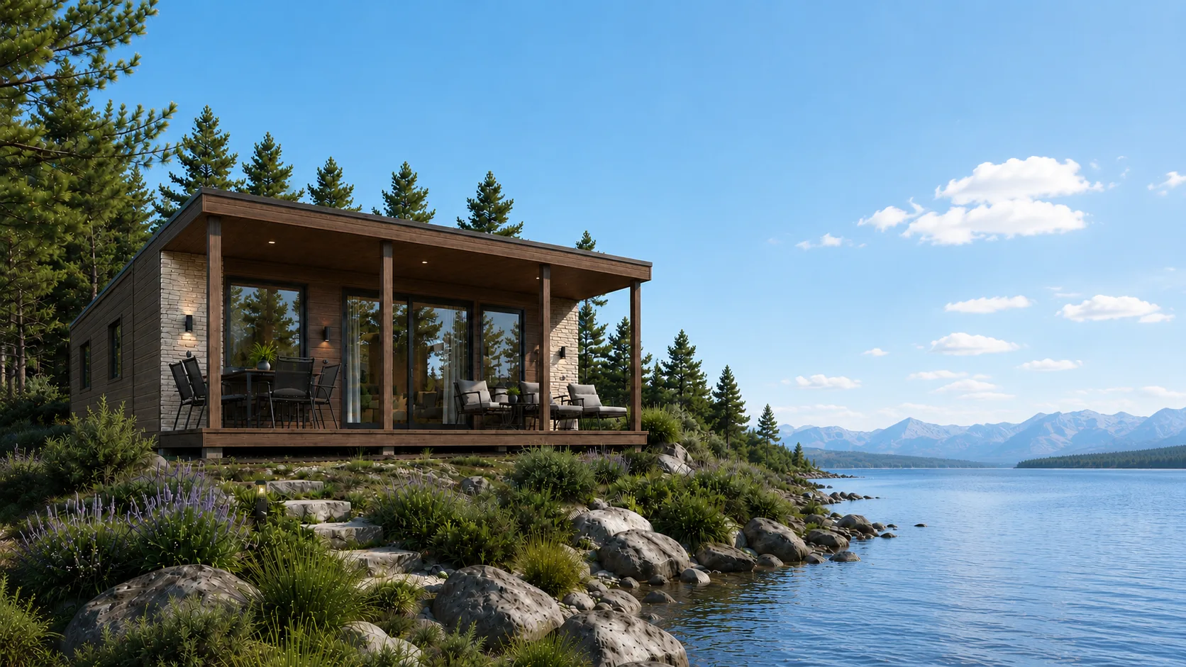 Cabyne junto al lago, en plena naturaleza